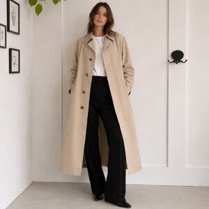 Vintage Hart Schaffner & Marx Trench Coat | Minimalist 90s Oversized Trench